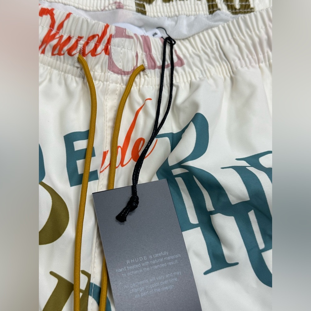 🆕 Rhude Logo Multicolor Swim Trunks - Picture 2 of 7